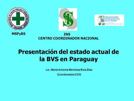 Presentación del estado actual de la BVS en Paraguay