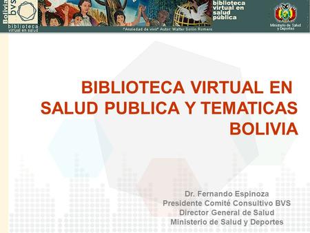 SALUD PUBLICA Y TEMATICAS BOLIVIA