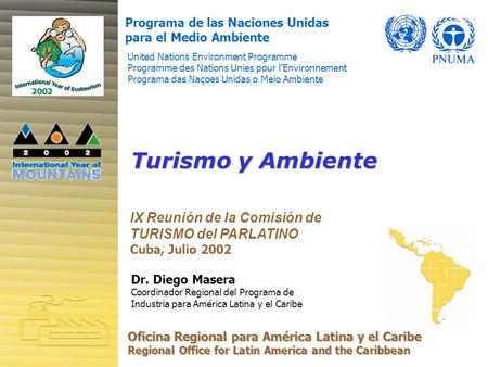 Turismo y Ambiente IX Reunión de la Comisión de TURISMO del PARLATINO