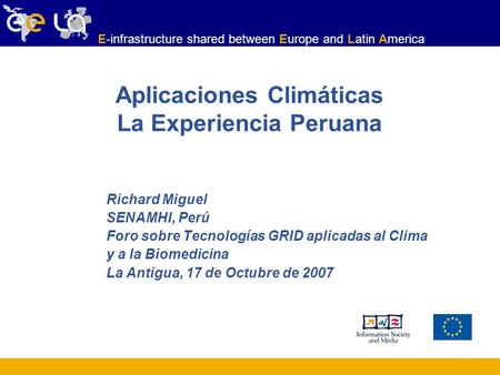 Aplicaciones Climáticas La Experiencia Peruana