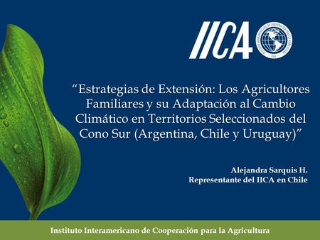 Instituto Interamericano de Cooperación para la Agricultura