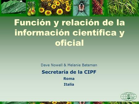 Función y relación de la información científica y oficial