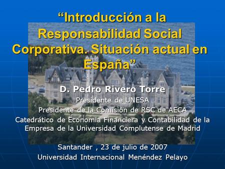 “Introducción a la Responsabilidad Social Corporativa