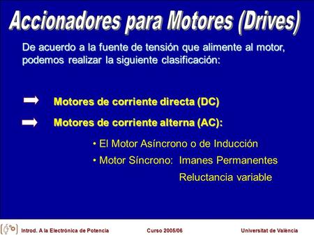Accionadores para Motores (Drives)