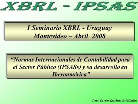 I Seminario XBRL - Uruguay