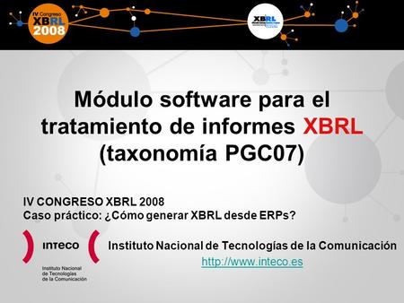 Módulo software para el tratamiento de informes XBRL (taxonomía PGC07)
