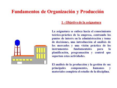Fundamentos de Organización y Producción