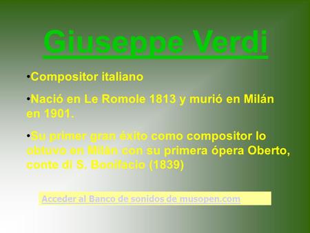 Giuseppe Verdi Compositor italiano