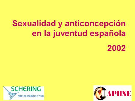 Sexualidad y anticoncepción en la juventud española 2002.