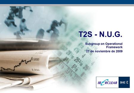 T2S - N.U.G. Subgroup on Operational Framework 27 de noviembre de 2009.
