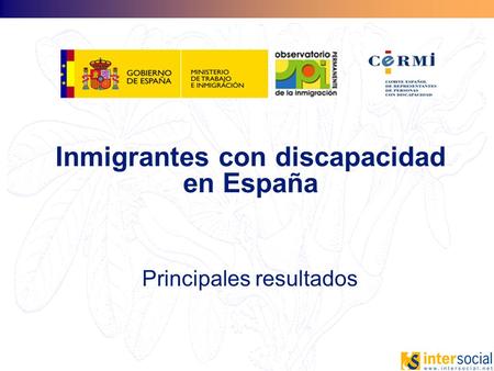 Inmigrantes con discapacidad en España
