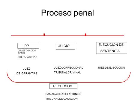 Proceso penal EJECUCION DE SENTENCIA IPP JUICIO RECURSOS