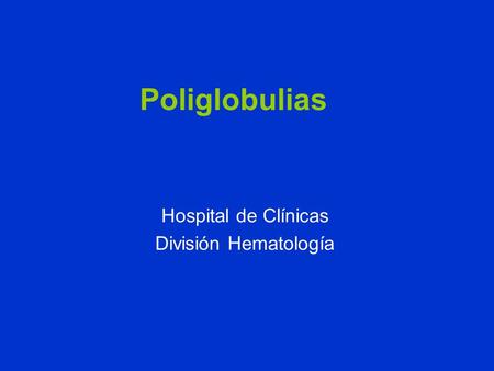 Hospital de Clínicas División Hematología