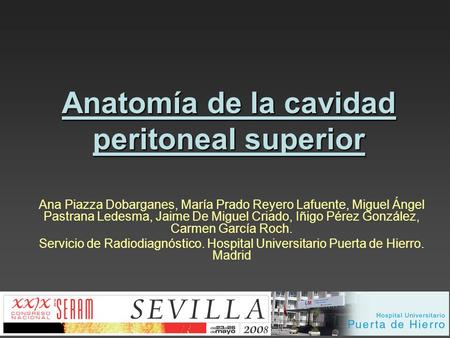 Anatomía de la cavidad peritoneal superior