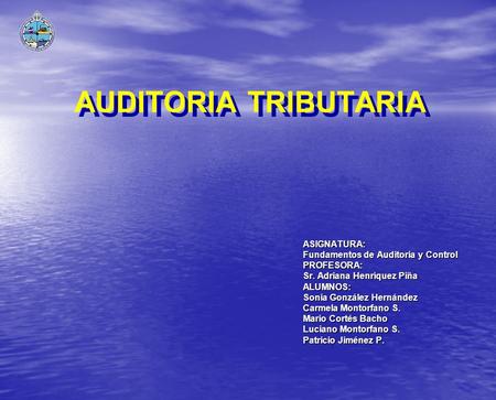 AUDITORIA TRIBUTARIA ASIGNATURA: Fundamentos de Auditoria y Control