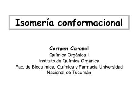 Isomería conformacional
