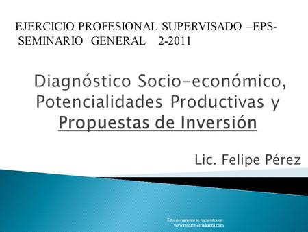 EJERCICIO PROFESIONAL SUPERVISADO –EPS-
