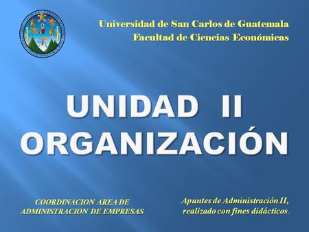 UNIDAD II ORGANIZACIÓN