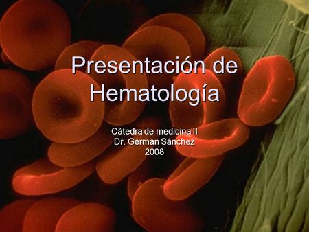 Presentación de Hematología