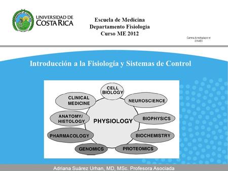 Introducción a la Fisiología y Sistemas de Control
