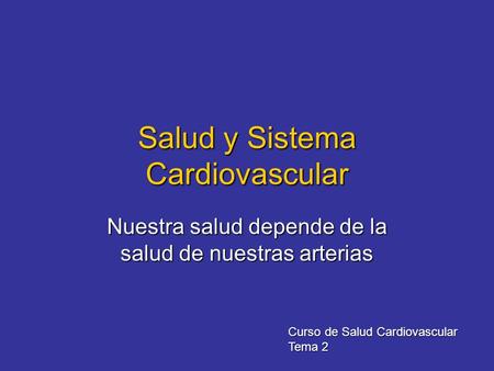 Salud y Sistema Cardiovascular