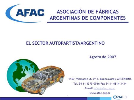 ASOCIACIÓN DE FÁBRICAS ARGENTINAS DE COMPONENTES