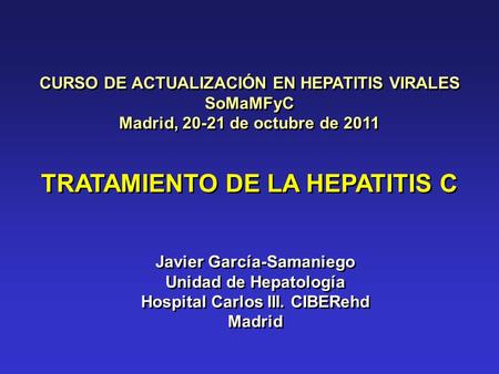 TRATAMIENTO DE LA HEPATITIS C