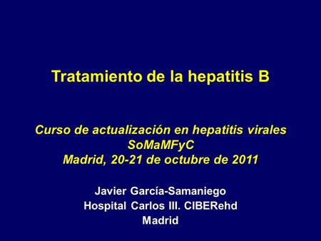 Curso de actualización en hepatitis virales