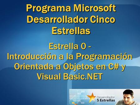 Programa Microsoft Desarrollador Cinco Estrellas