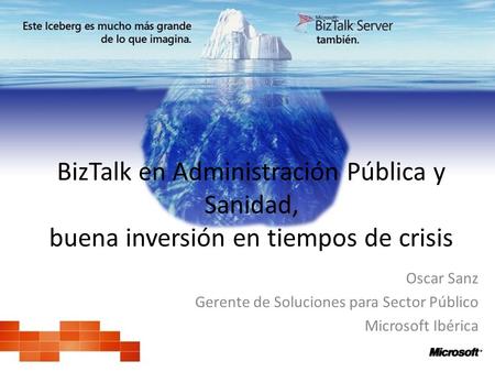 Oscar Sanz Gerente de Soluciones para Sector Público Microsoft Ibérica