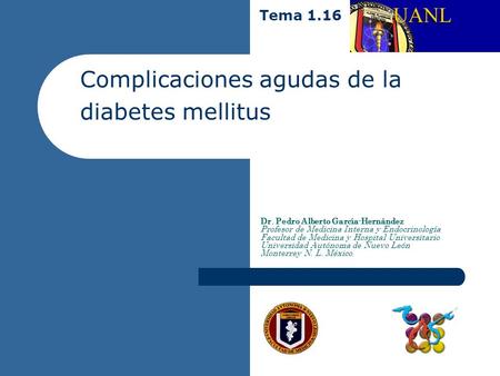 Complicaciones agudas de la diabetes mellitus