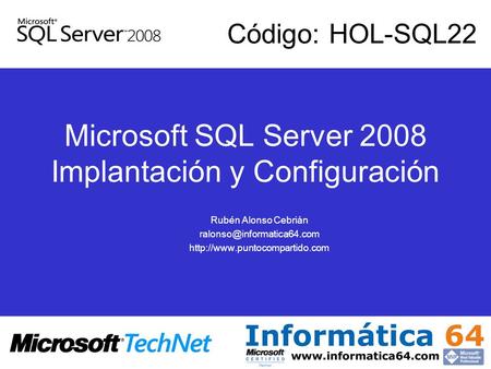 Microsoft SQL Server 2008 Implantación y Configuración
