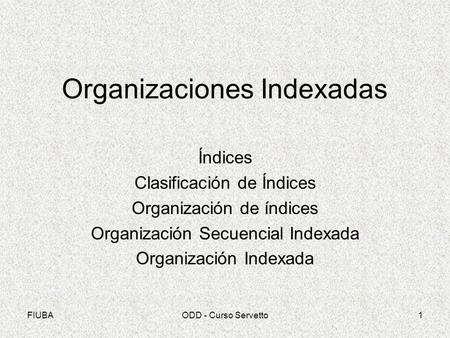 Organizaciones Indexadas