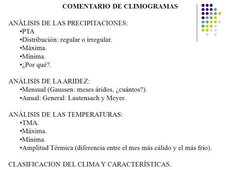 COMENTARIO DE CLIMOGRAMAS