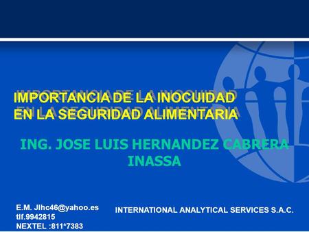 ING. JOSE LUIS HERNANDEZ CABRERA