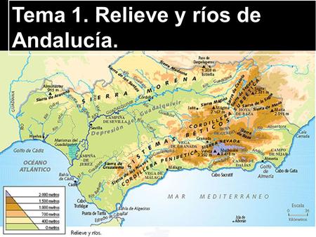 Tema 1. Relieve y ríos de Andalucía.