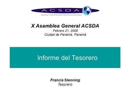 X Asamblea General ACSDA