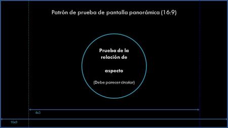 Patrón de prueba de pantalla panorámica (16:9)