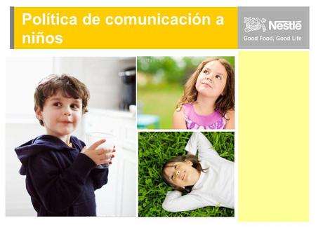 Política de comunicación a niños