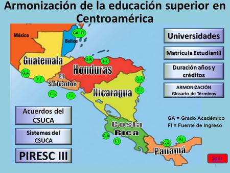Armonización de la educación superior en Centroamérica