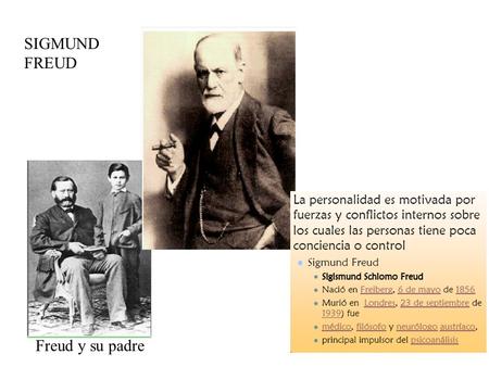 SIGMUND FREUD Freud y su padre.