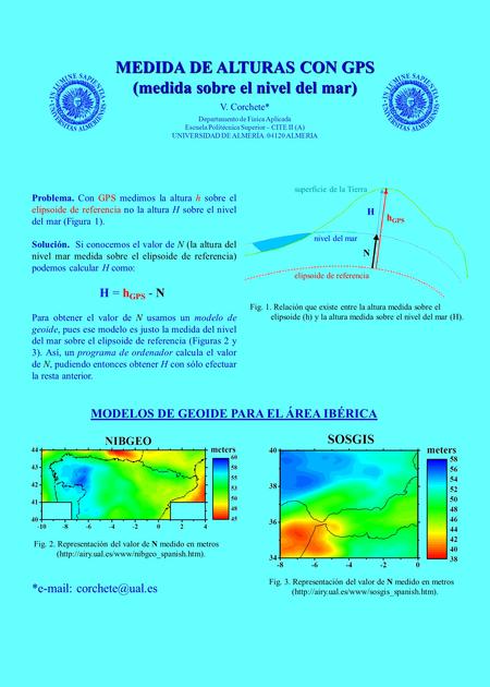 MEDIDA DE ALTURAS CON GPS (medida sobre el nivel del mar)