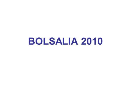 BOLSALIA 2010. PRESENTACIÓN Juan ST Valoración por Dividendos.