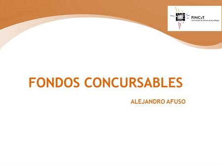 FONDOS CONCURSABLES ALEJANDRO AFUSO.