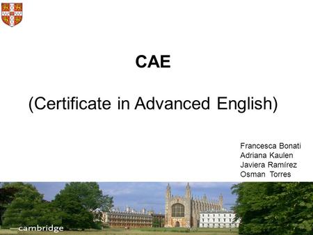 (Certificate in Advanced English)