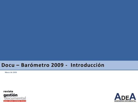 Marzo de 2009 Docu – Barómetro 2009 - Introducción.