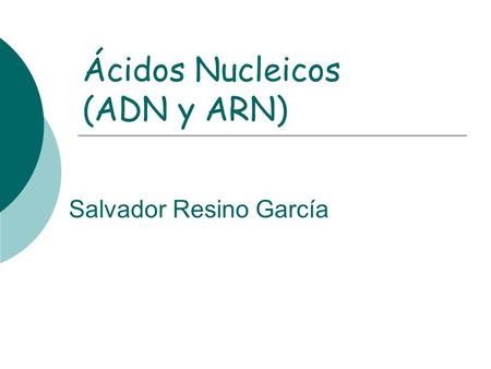 Ácidos Nucleicos (ADN y ARN)