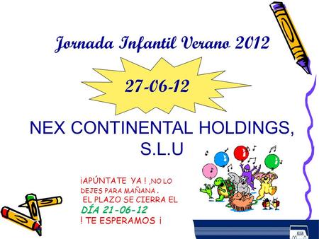 Jornada Infantil Verano 2012