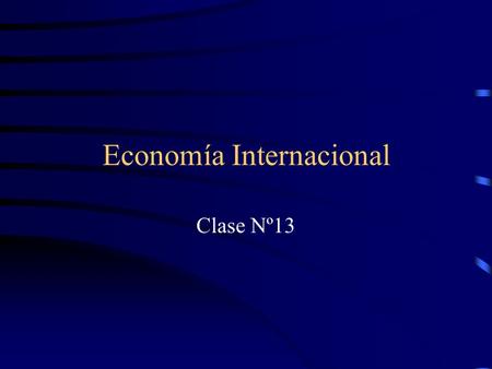 Economía Internacional