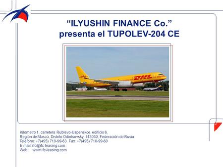 presenta el TUPOLEV-204 CE